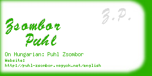 zsombor puhl business card